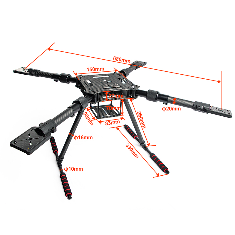 Carbon Fiber Folding Drone Fra - Drone Kit Racing 评论和价格